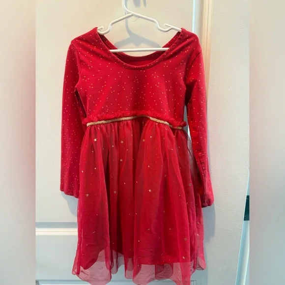 Hanna Andersson shimmer star long sleeve tulle skirt 5 - Picture 3 of 8